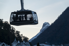 Die Seilbahn unterwegs