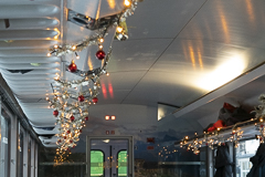 Der goldene Zug von innen