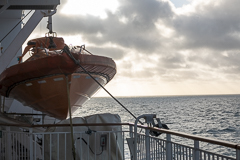 Schnellboot zur Rettung über Bord gegangener