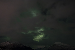 Polarlicht über den Wolken