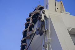 Schiffimpressionen. Der blaue Himmel ist Illusion